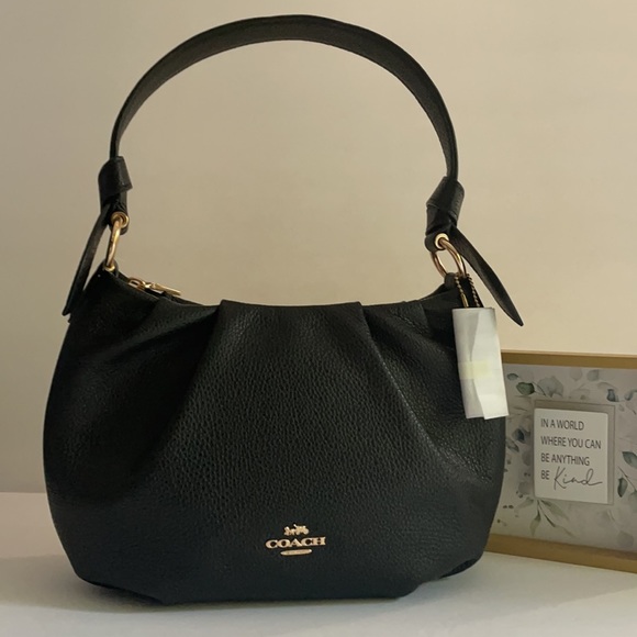 Coach Bags Coach C468 Everly Black Leather Shoulder Bag Bb7 Poshmark